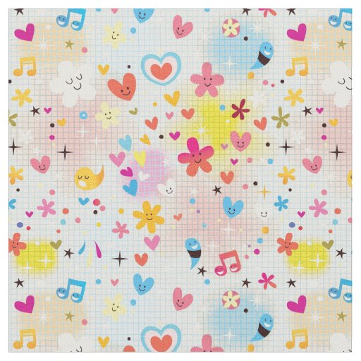 fun cartoon pattern fabric