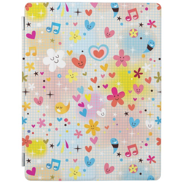 fun cartoon pattern iPad air cover (Front)