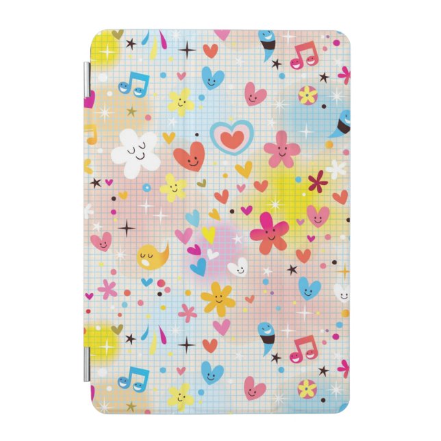 fun cartoon pattern iPad mini cover (Front)