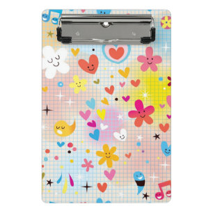 fun cartoon pattern mini clipboard