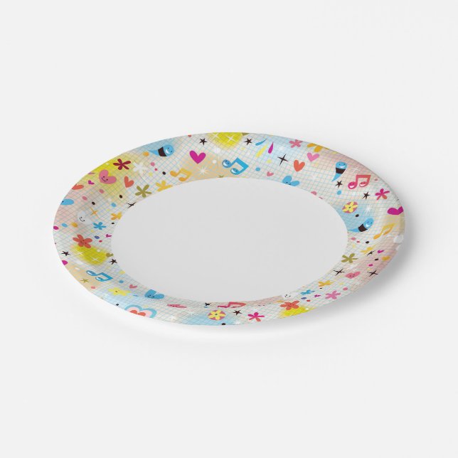 fun cartoon pattern paper plates (Angled)