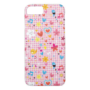 fun cartoon pattern pink iPhone 8/7 case