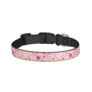 fun cartoon pattern pink pet collar