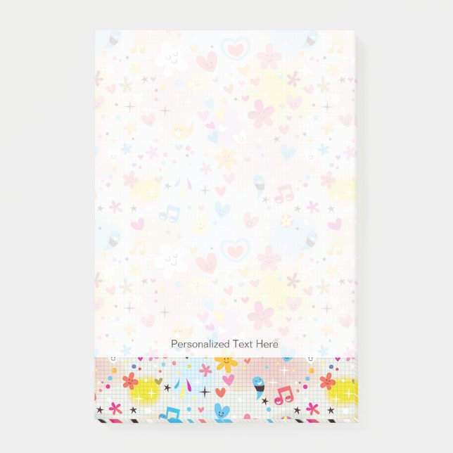 fun cartoon pattern post-it notes (Front)