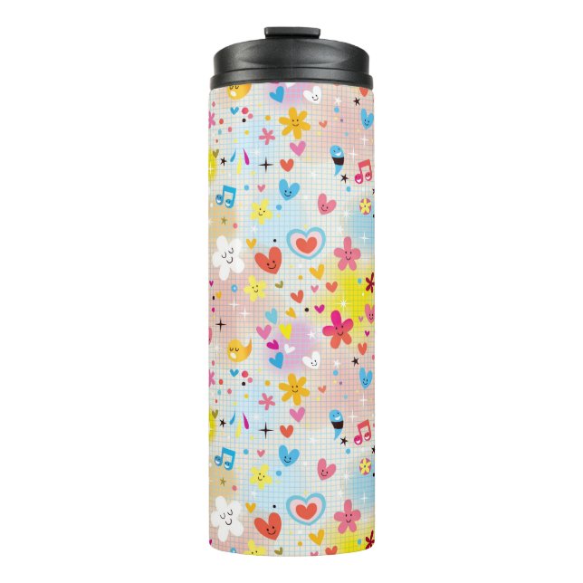 fun cartoon pattern thermal tumbler (Front)