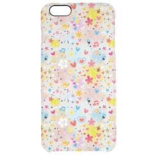 fun cartoon pattern clear iPhone 6 plus case