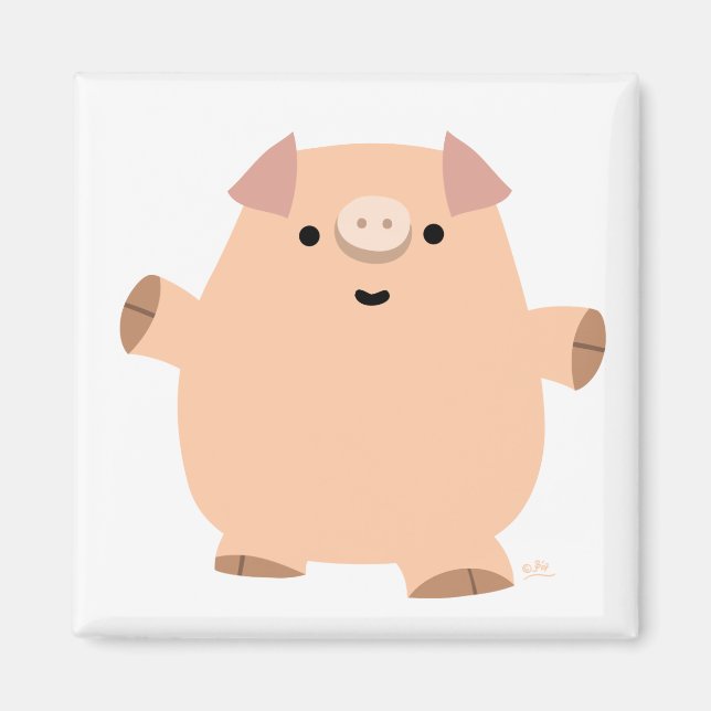 Fun Cartoon Pig magnet (Front)