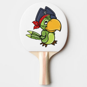 Fun Cartoon Pirate Parrot Ping-Pong Paddle