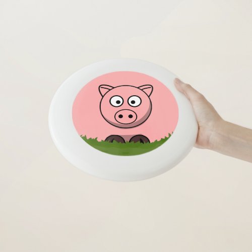 Fun Cartoon Round Pig Wham_O Frisbee