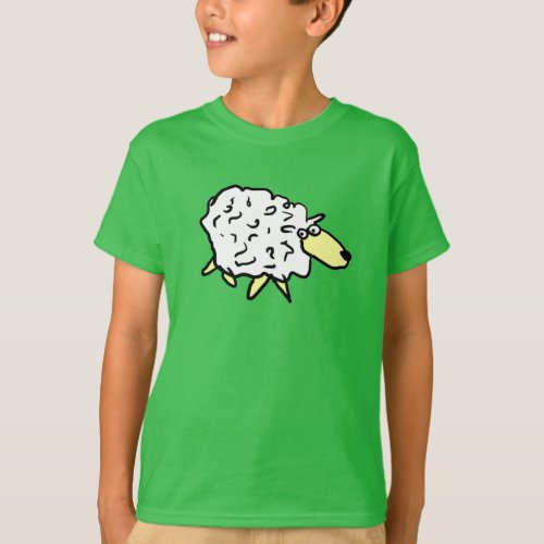 Fun Cartoon Sheep T_Shirt