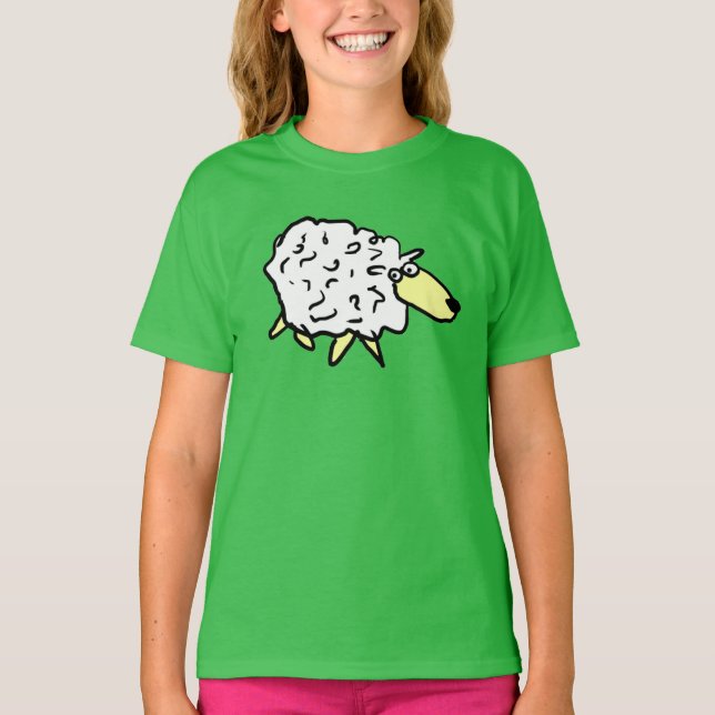 Fun Cartoon Sheep T-Shirt (Front)