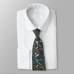 Fun Cartoon Tools Hardware Illustration Pattern Neck Tie