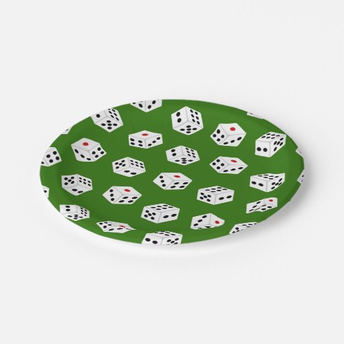 Fun Casino Dice pattern party paper plates