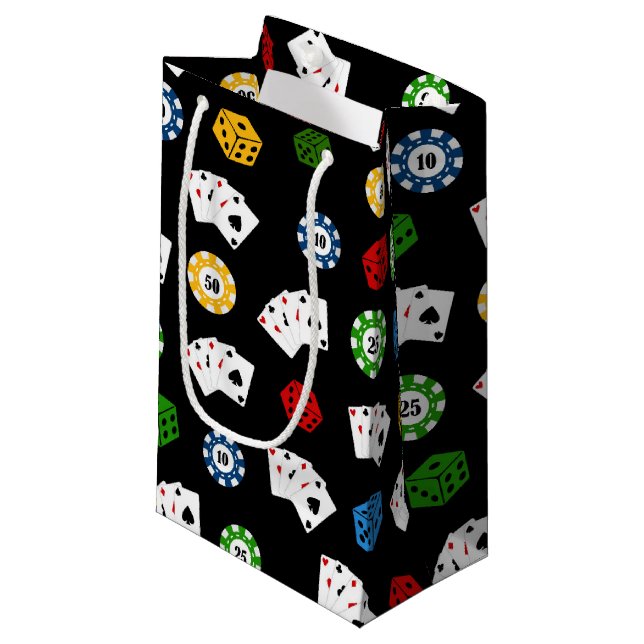 Fun casino gambling pattern party bag (Front Angled)