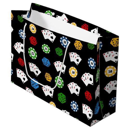 Fun Casino gambling pattern party gift bag