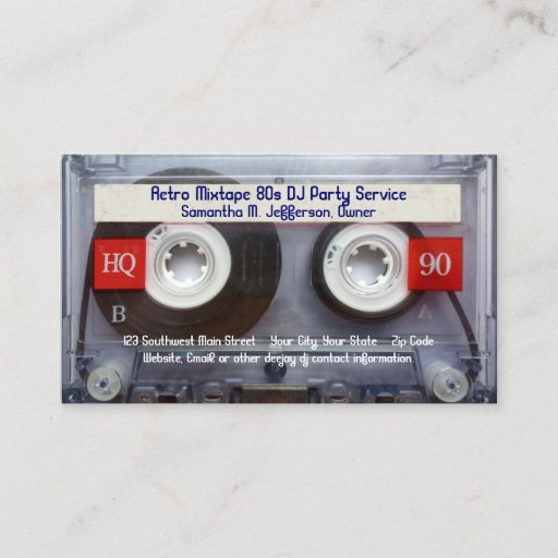 Customizable Fun Cassette Tape Business Card