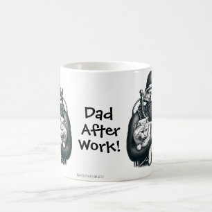 Fun Cat Dad Scuba Diver Personalize Coffee Mug