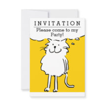 Fun Cat Design Party Invitation
