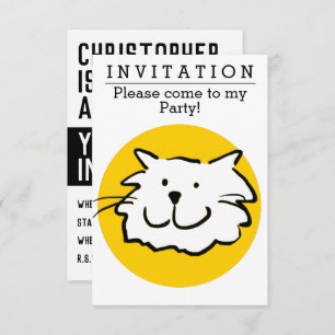 Fun Cat Design Party Invitation