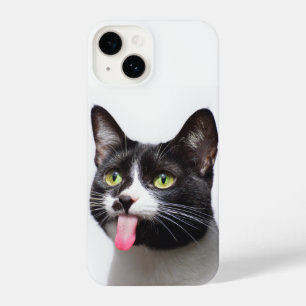 Fun Cat Kitten Sticking its Tongue Out Pet Humor  iPhone 14 Case