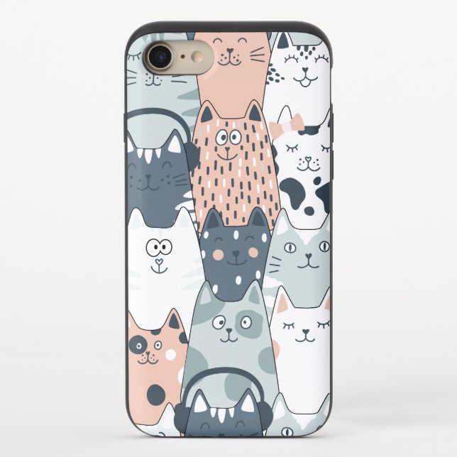 Fun Cat Pattern Uncommon iPhone Case (Back)