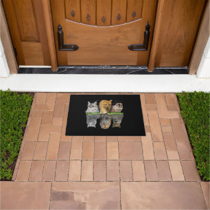 Fun Cat Reflection Gift Design Idea Doormat