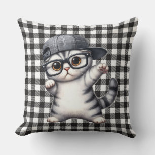 Fun Cat Throw Pillow