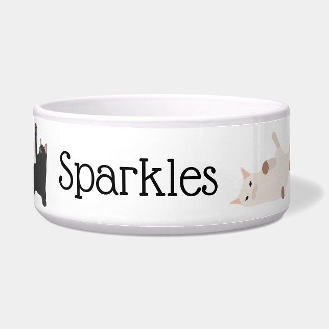 Fun Cats Personalized Bowl (Front)