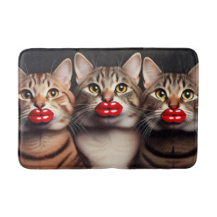 Fun Cats With Botox Bath Mat