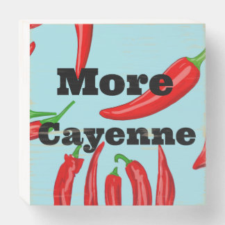 Fun Cayenne Pepper Wood Decor Kitchen Art Sign