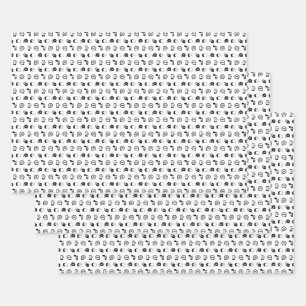 Fun Cell Phone Text Messaging Pattern CUSTOM COLOR Wrapping Paper Sheets