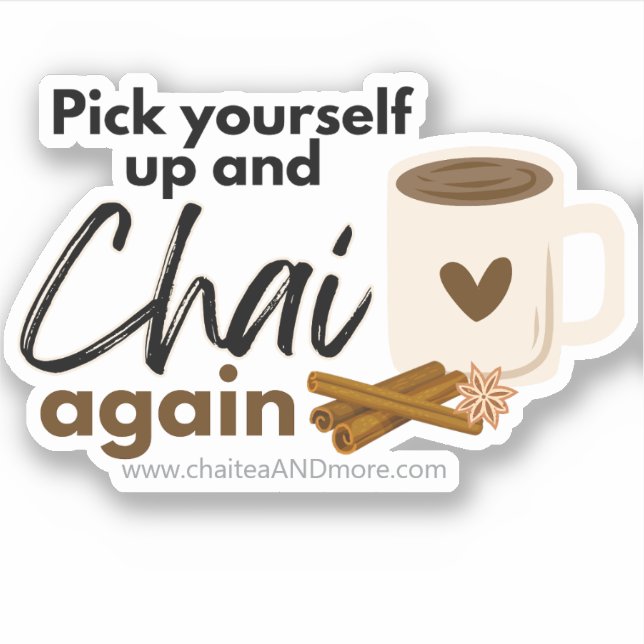 Fun Chai Puns and Chai Again  Sticker (Front)