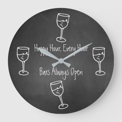 Fun Chalkboard Bar Wall Clock