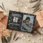 Fun Chalkboard Doodle Photo Surprise 60th Birthday Invitation<br><div class="desc">Fun modern chalkboard doodle photo 'Shhh... It's a Surprise' 60th Birthday Party Invitation! Simply upload a picture and customize the template with your own event details.</div>
