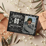 Fun Chalkboard Doodle Photo Surprise 60th Birthday Invitation<br><div class="desc">Unveil the fun with our modern and funky 'Shhh... It's a Surprise' 60th Birthday Party Invitation! With a touch of nostalgia on a rustic chalkboard design,  you can customize it with a personal photo and party details. Create an instant buzz for your surprise celebration!</div>