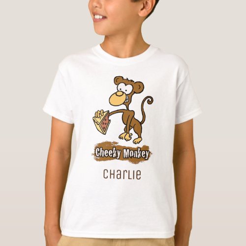 Fun Cheeky Monkey Cartoon Design T_Shirt