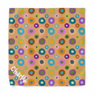 Fun cheerful colorful dog bandana