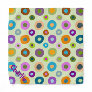 Fun cheerful colorful dog bandana green