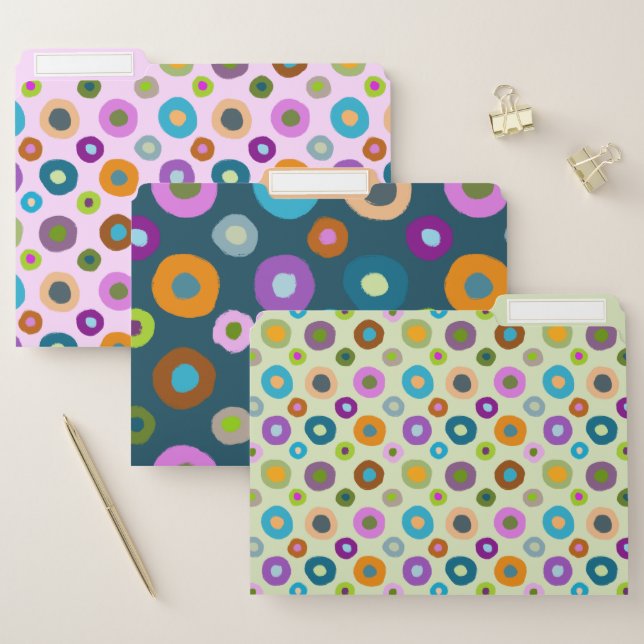 Fun cheerful colorful file folders (Set)