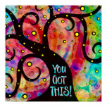 Fun Cheerful Colorful Tree Classroom Poster Fun Cheerful Colorful Tree Classroom Poster