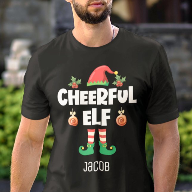 Fun Cheerful elf funny Christmas naming T-Shirt (Creator Uploaded)