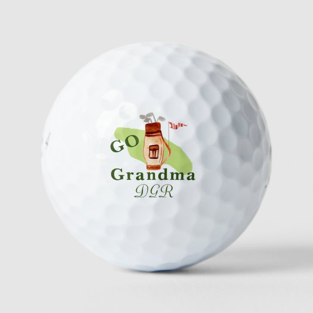 Fun Cheering Message Grandma Mom Aunt Friend Golf Balls (Front)