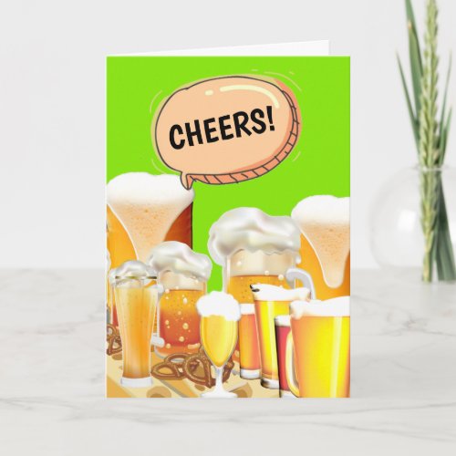 Fun cheers beer new dad from all of us card