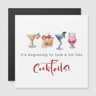 Fun Cheers To The Season Cocktails Holiday Card