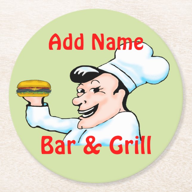Fun Chef Coasters (Customizable) (Front)