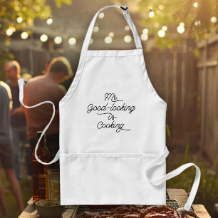Fun Chef Humor BBQ Mr. Good-looking is Cooking Adult Apron