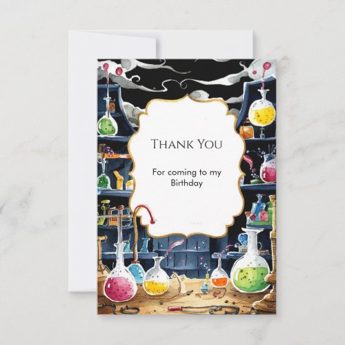 Fun Chemistry Lab Scientist Birthday Thank You Card