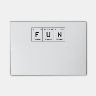 FUN Chemistry Periodic Table Words Elements Atoms Post-it Notes