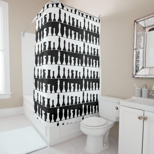 Fun Chess Game Shower Curtain