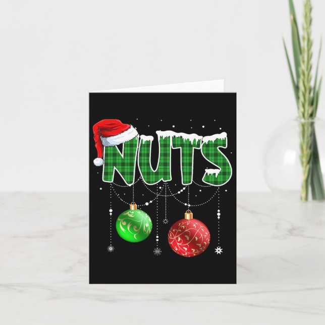 Fun Chest Nuts Christmas Matching Couple Chestnuts Card (Front)